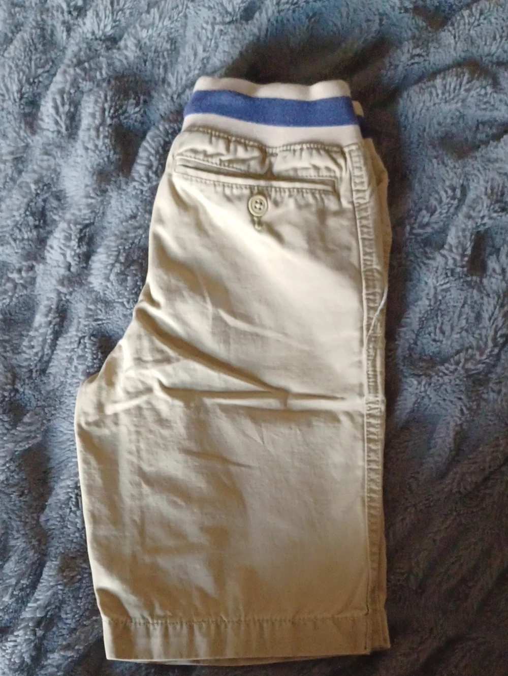 GAP Kid's Beige Shorts, with Blue Waistband, Size M(8)